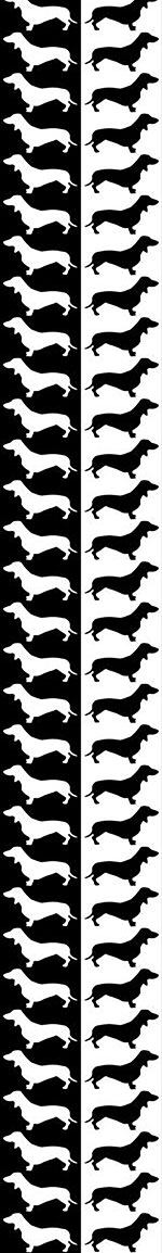 patterned-wallpaper-dachshund-black-and-white