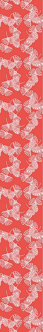 patterned-wallpaper-ginkgo-red