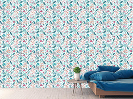 patterned-wallpaper-winter-flowers-and-snowflakes