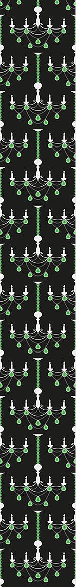 patterned-wallpaper-emerald-chandelier