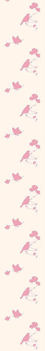 patterned-wallpaper-animals-in-spring-pink