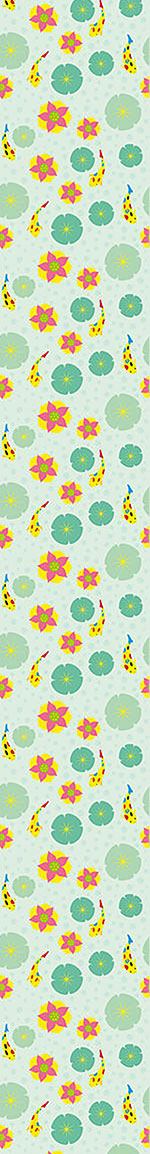 patterned-wallpaper-fishes-and-waterlilies-pattern