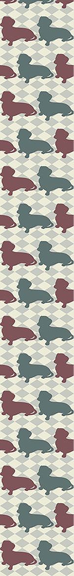 patterned-wallpaper-dachshund-check-mate