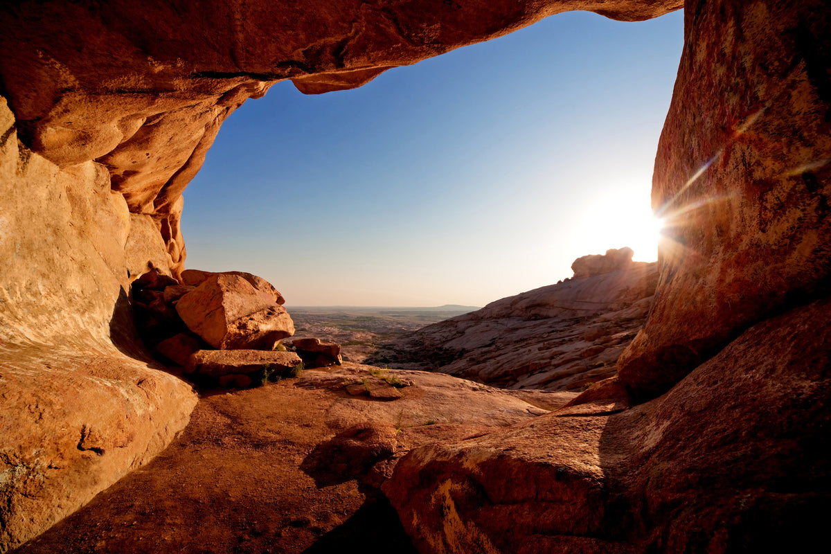 photo-wallpaper-sunset-in-front-of-the-cave