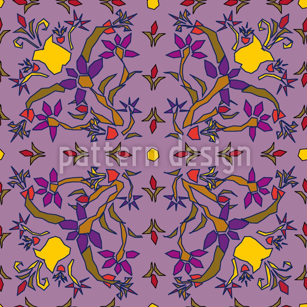 patterned-wallpaper-symmetric-fantasyflowers