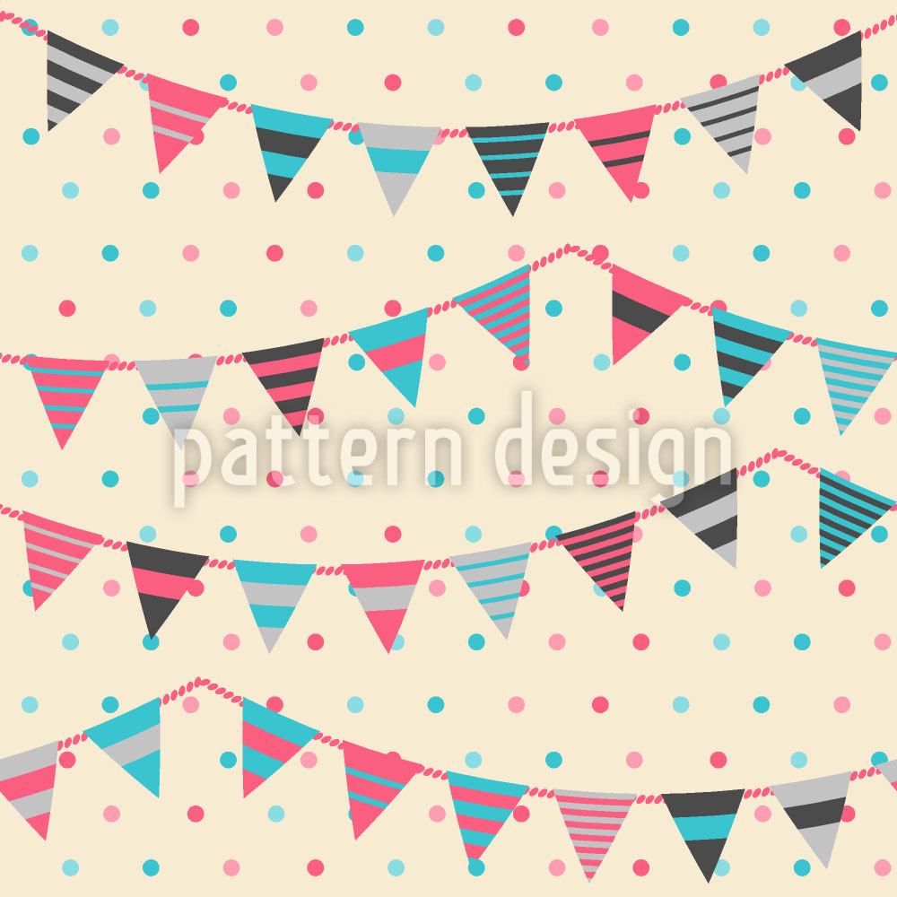 patterned-wallpaper-sweet-festoons-on-polkadots