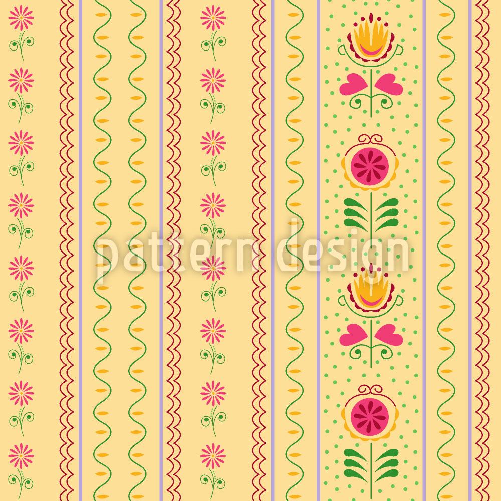 patterned-wallpaper-florets-and-tulips