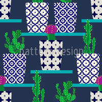 patterned-wallpaper-cacti-on-shelves