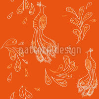 patterned-wallpaper-maharani-orange