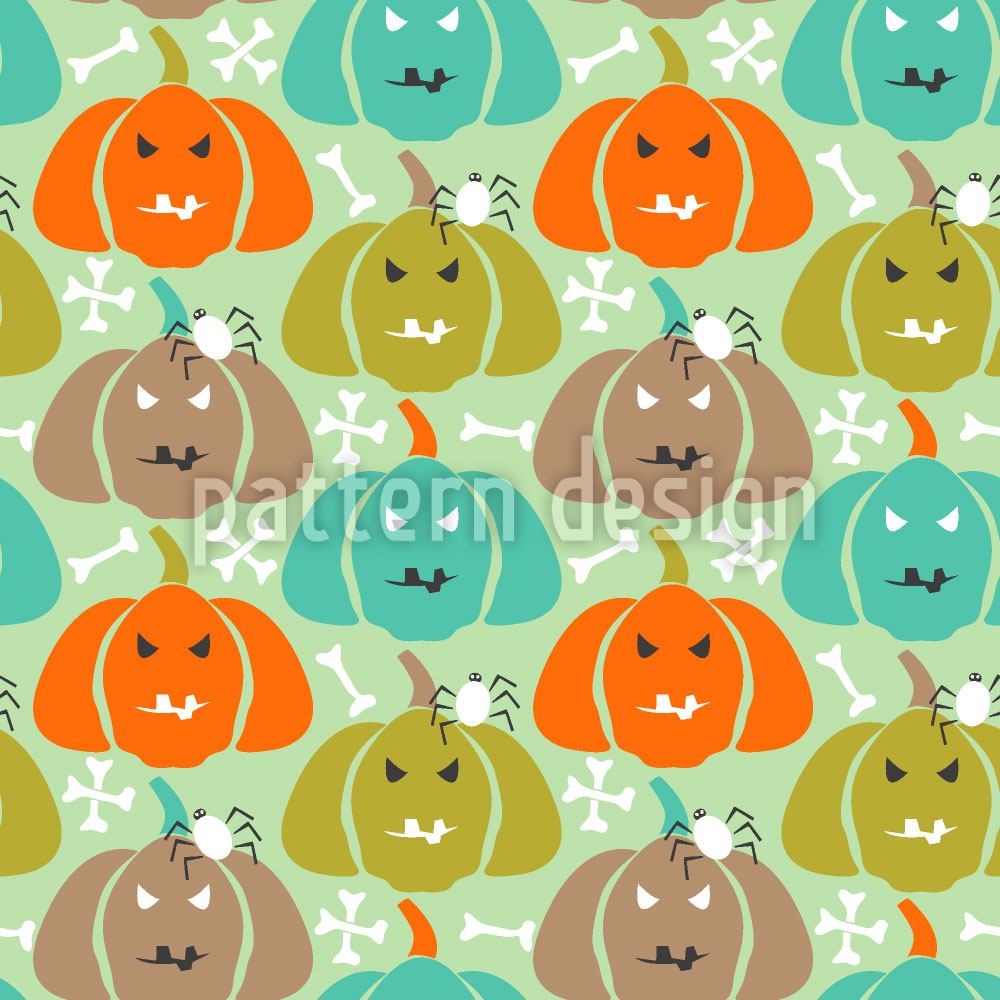 patterned-wallpaper-scary-pumpkins