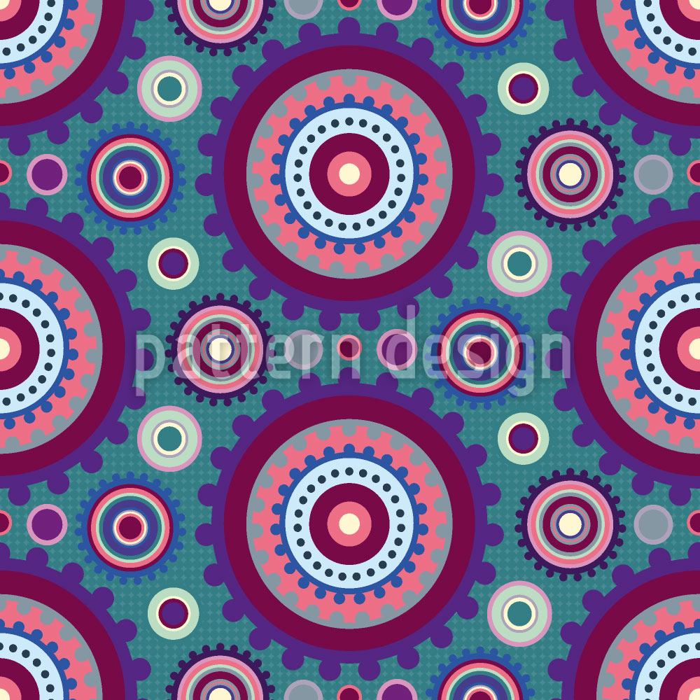 patterned-wallpaper-floral-gear-circles