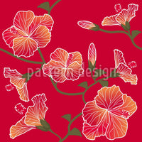 patterned-wallpaper-red-hibiscus