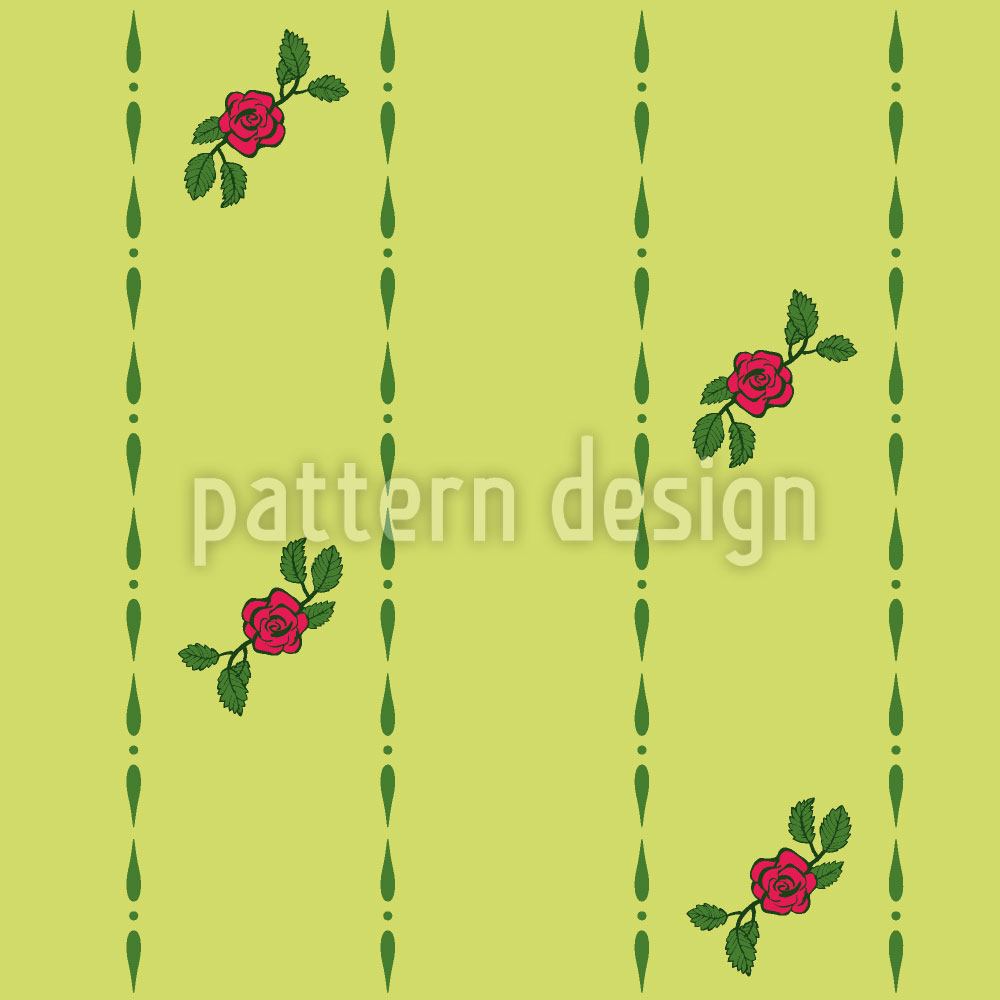 patterned-wallpaper-roses-on-green