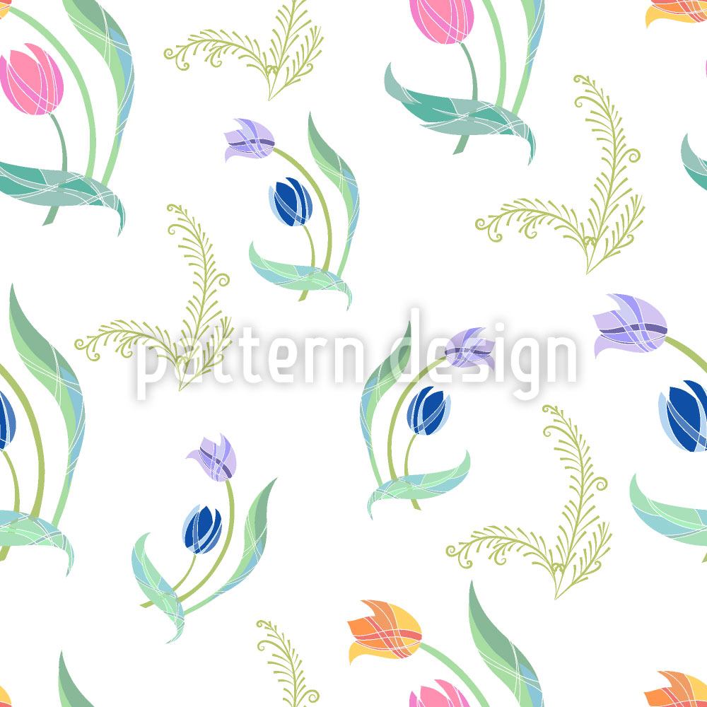 patterned-wallpaper-delicate-tulips