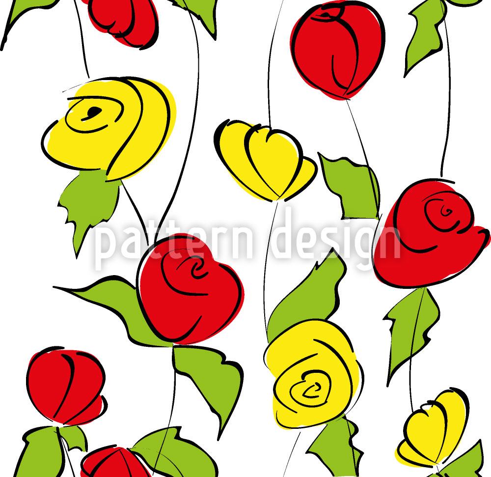 patterned-wallpaper-stem-roses