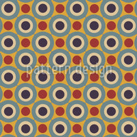 patterned-wallpaper-dot-and-circle-in-the-retro-room