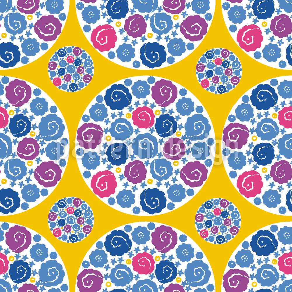 patterned-wallpaper-flower-bouquet-yellow