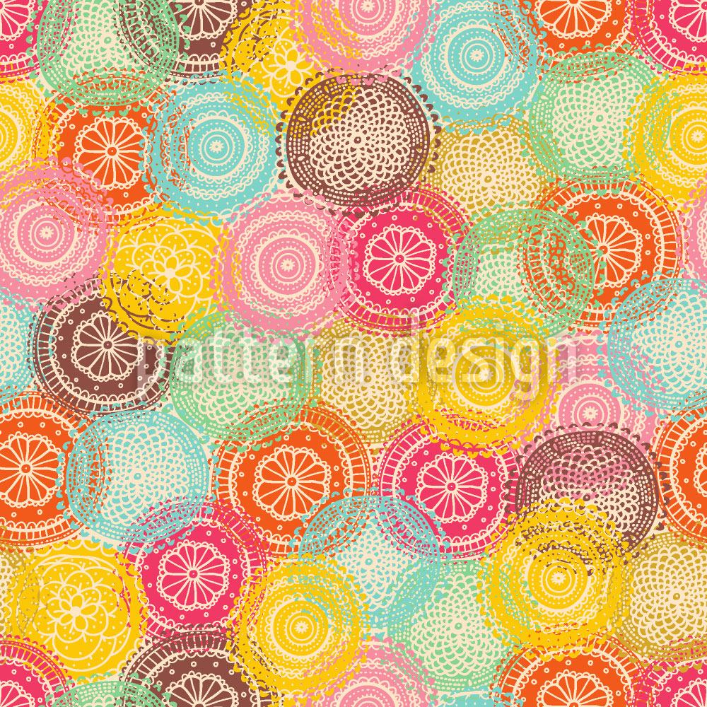 patterned-wallpaper-crocheted-doilies