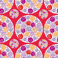 patterned-wallpaper-flower-bouquet-red