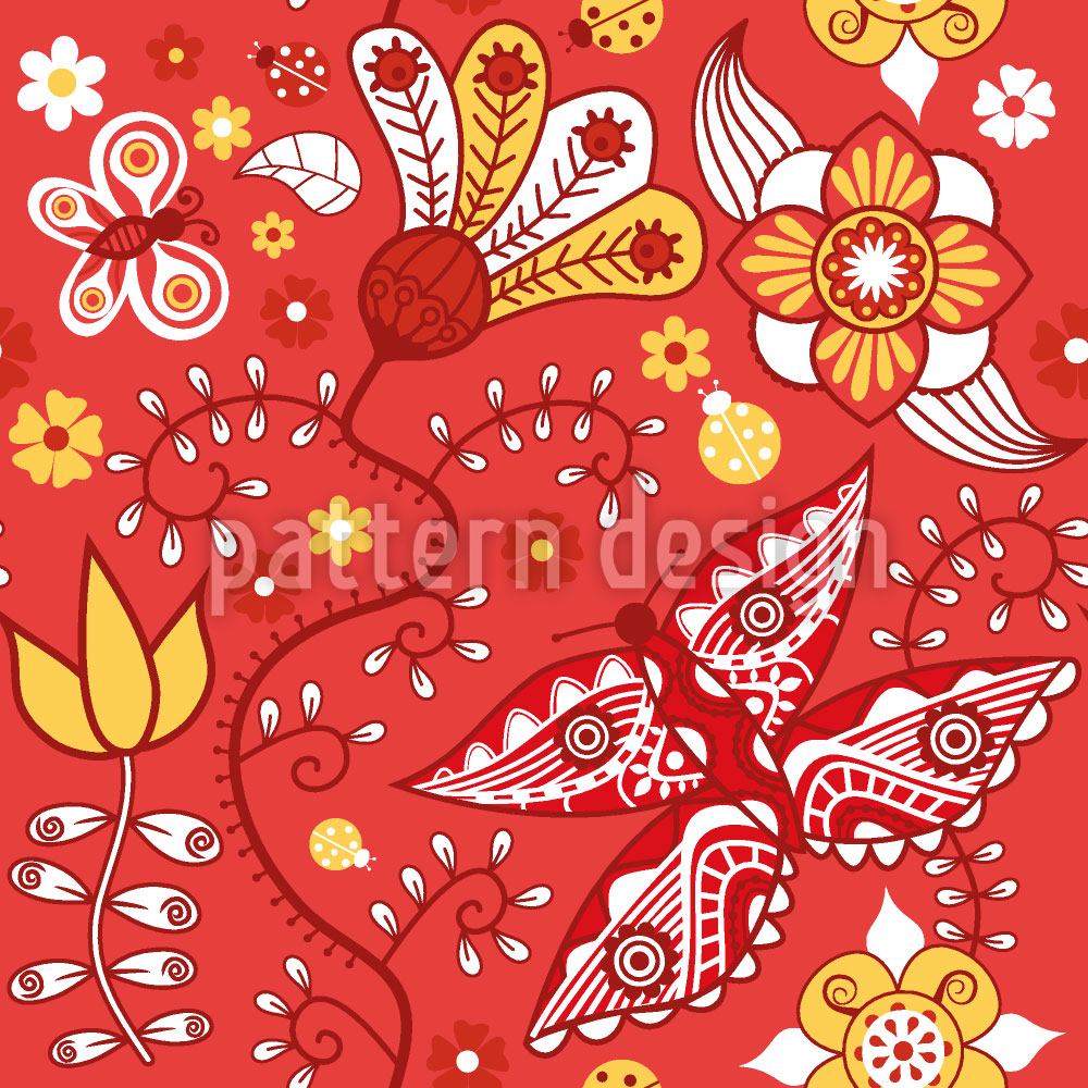 patterned-wallpaper-summer-garden-dreams