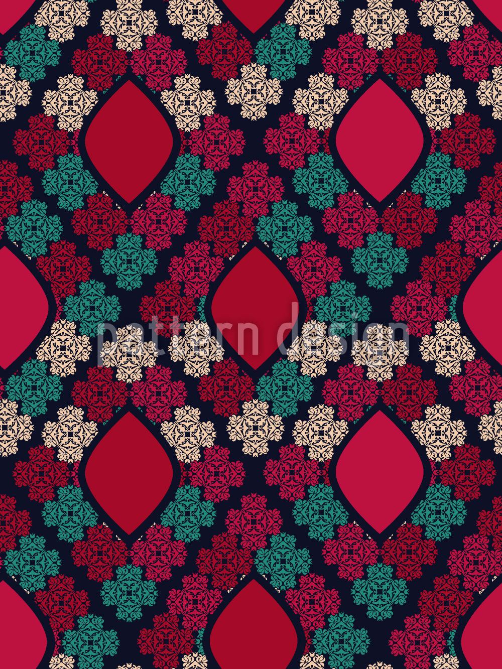 patterned-wallpaper-diamond-emblems