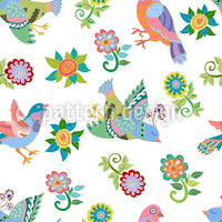 patterned-wallpaper-birds-and-flowers