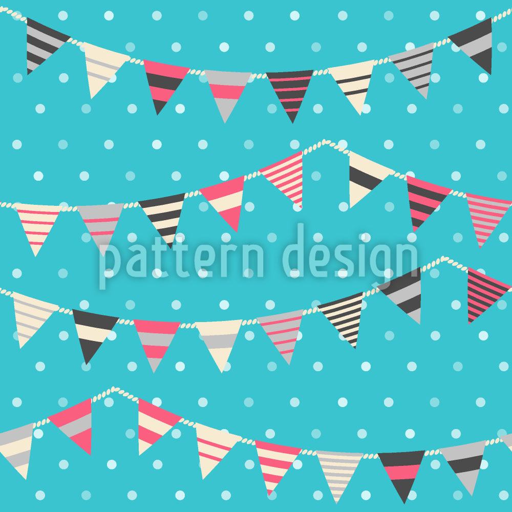 patterned-wallpaper-garlands-on-polkadots