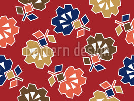 patterned-wallpaper-spiky-red