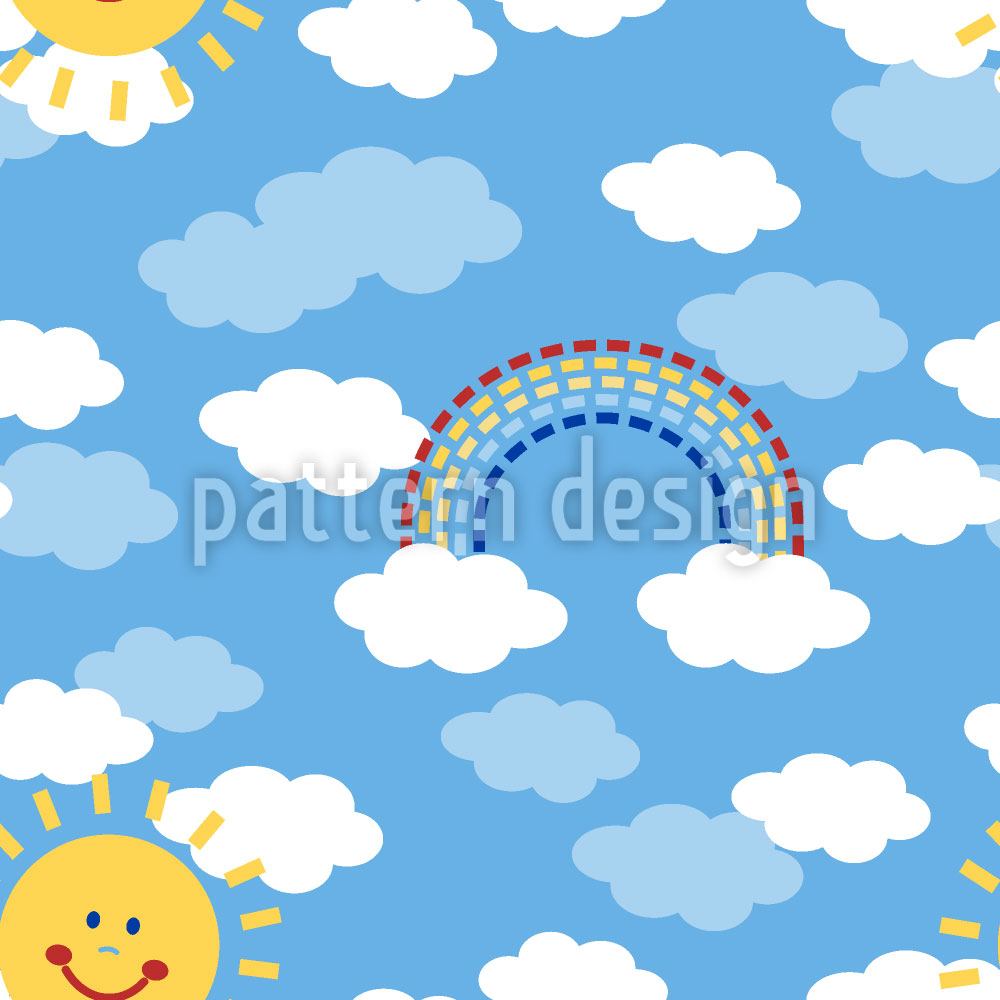 patterned-wallpaper-sunshine-and-rainbows