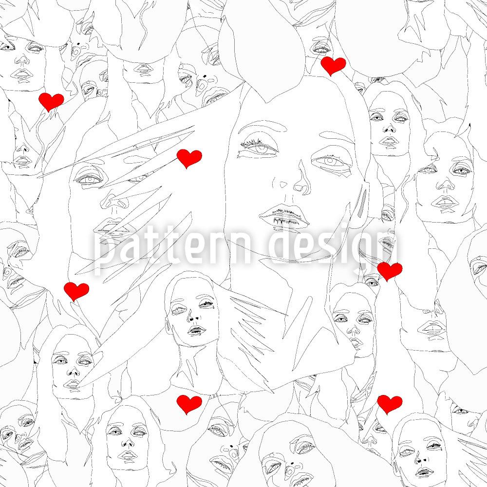 patterned-wallpaper-face-of-love