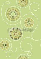 patterned-wallpaper-aboriginal-twirls-green