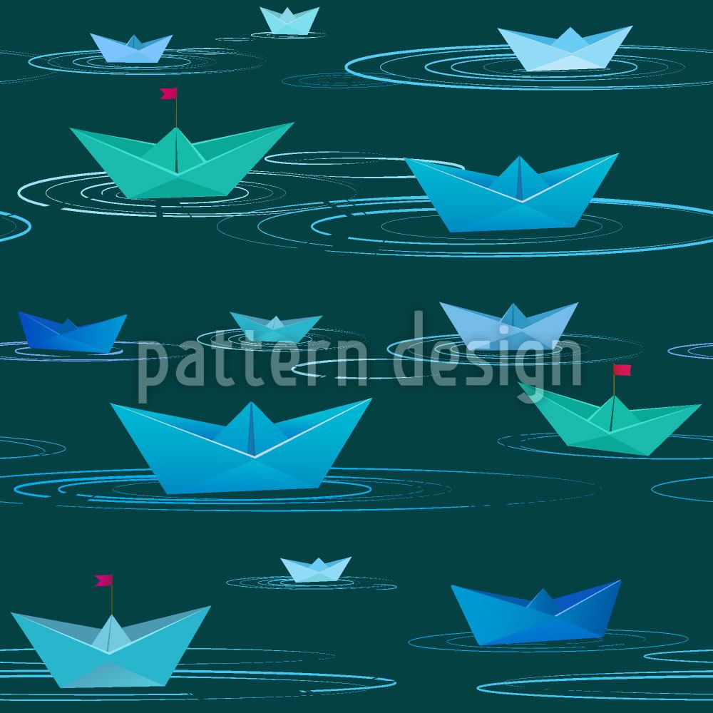 patterned-wallpaper-paper-boats