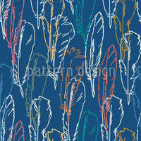 patterned-wallpaper-feathers-handdrawn-blue