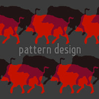 patterned-wallpaper-wild-boar-in-red