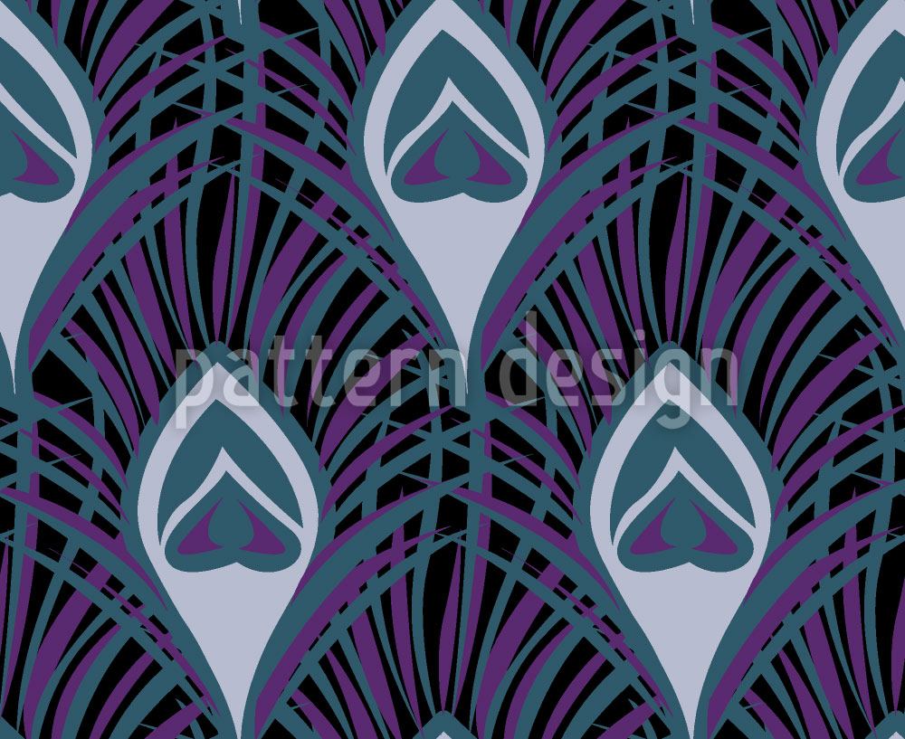 patterned-wallpaper-nocturnal-peacock-feathers