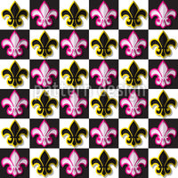 patterned-wallpaper-fleurs-de-lis-checkmate