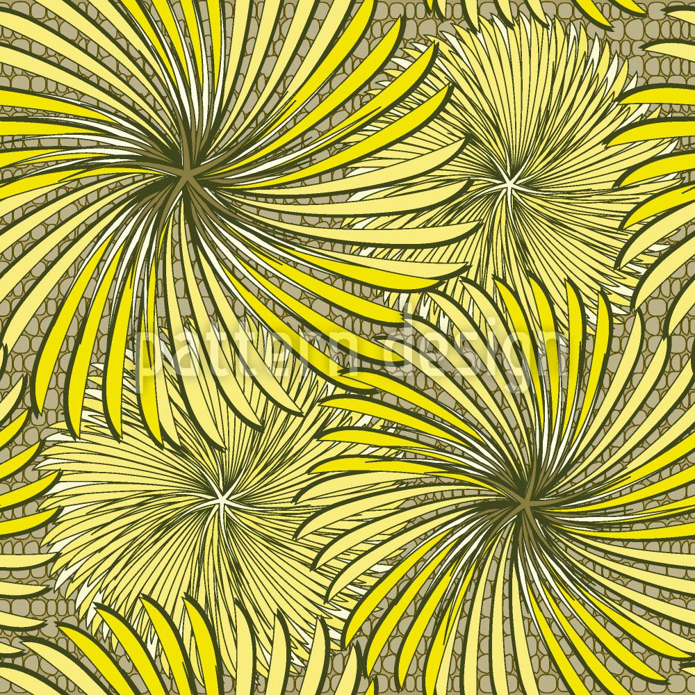 patterned-wallpaper-turning-wheels-yellow