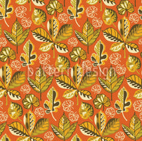 patterned-wallpaper-golden-leaves-sunset