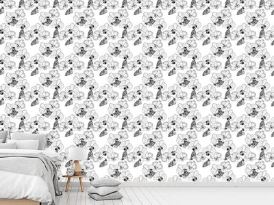 patterned-wallpaper-orchid-and-butterfly