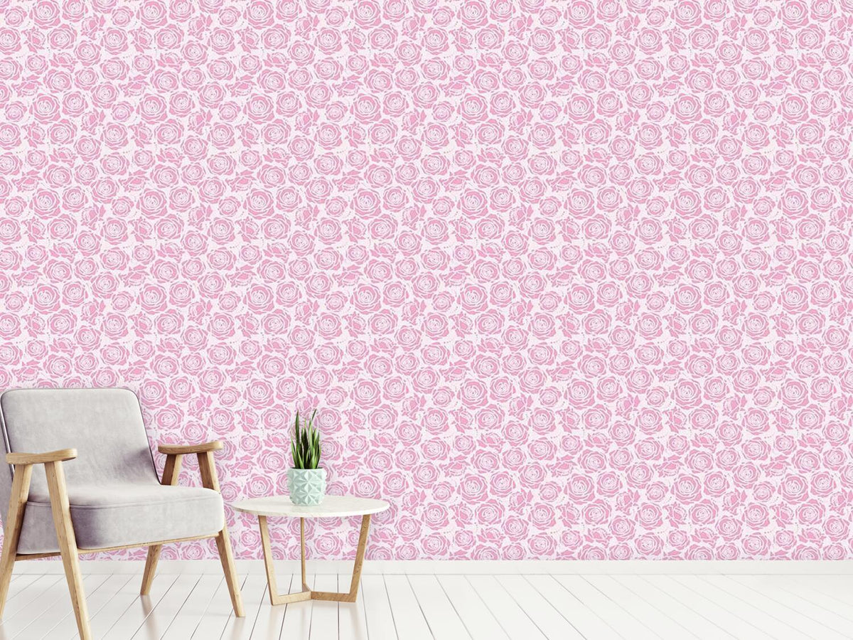 patterned-wallpaper-rose-blossoms-lilac