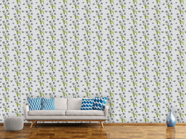 patterned-wallpaper-daisy-flowers-grey