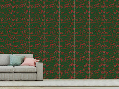 patterned-wallpaper-merry-christmas-green