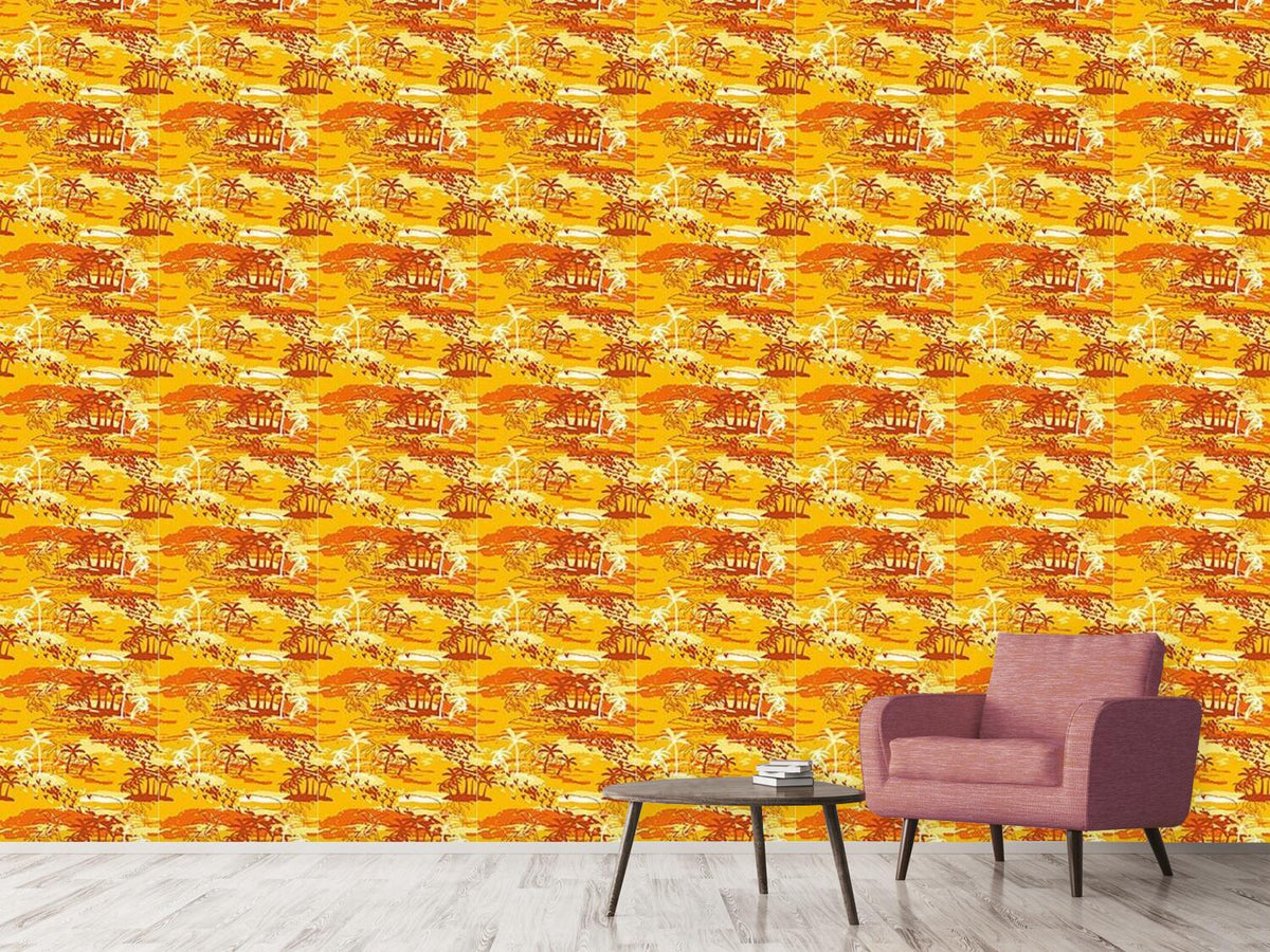 patterned-wallpaper-paradise-island-yellow