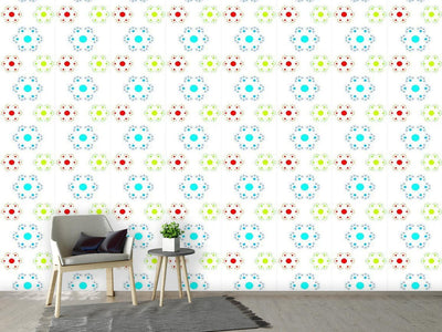 patterned-wallpaper-hexagonal-dotflower