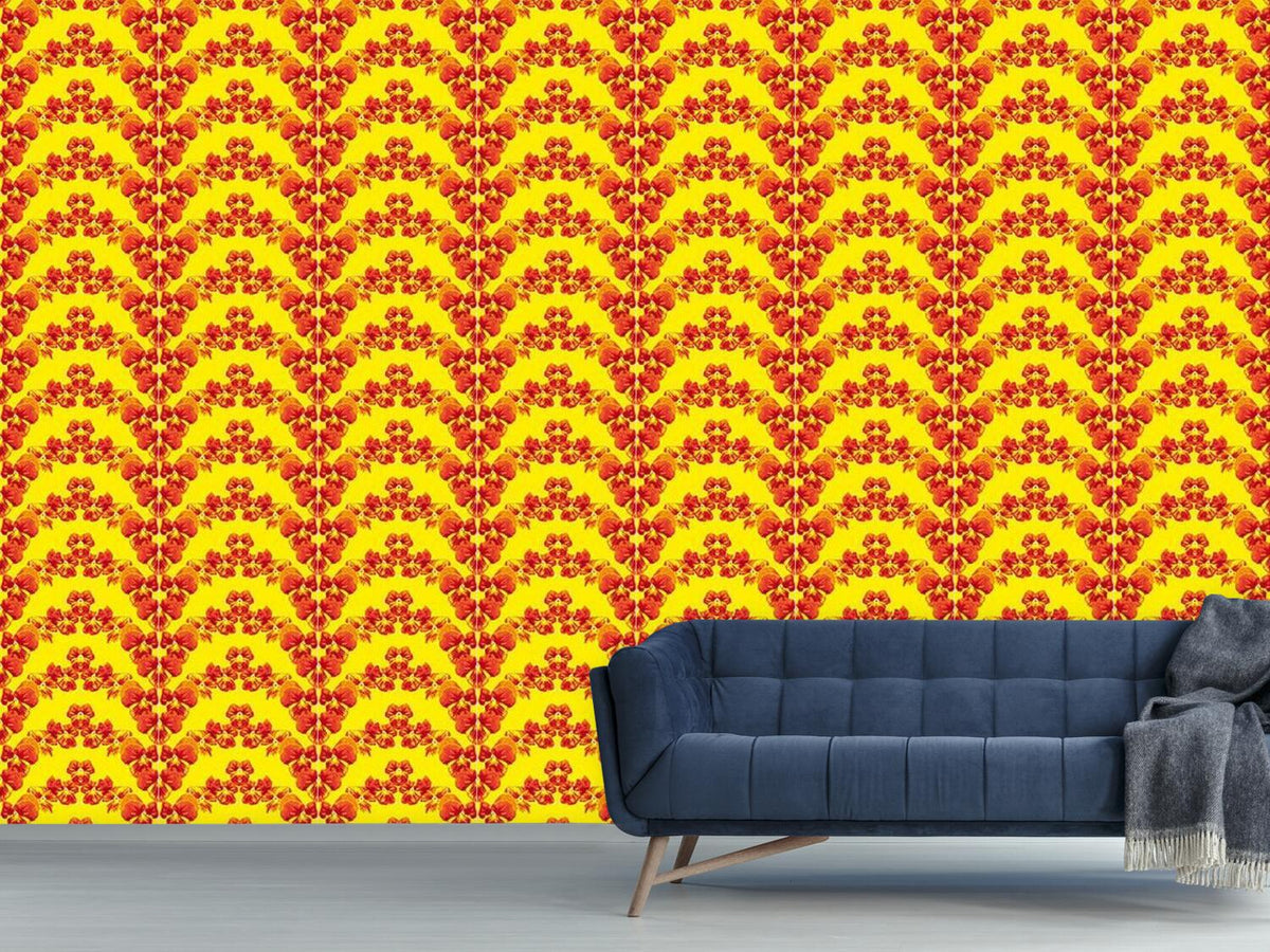 patterned-wallpaper-pansies-zigzag