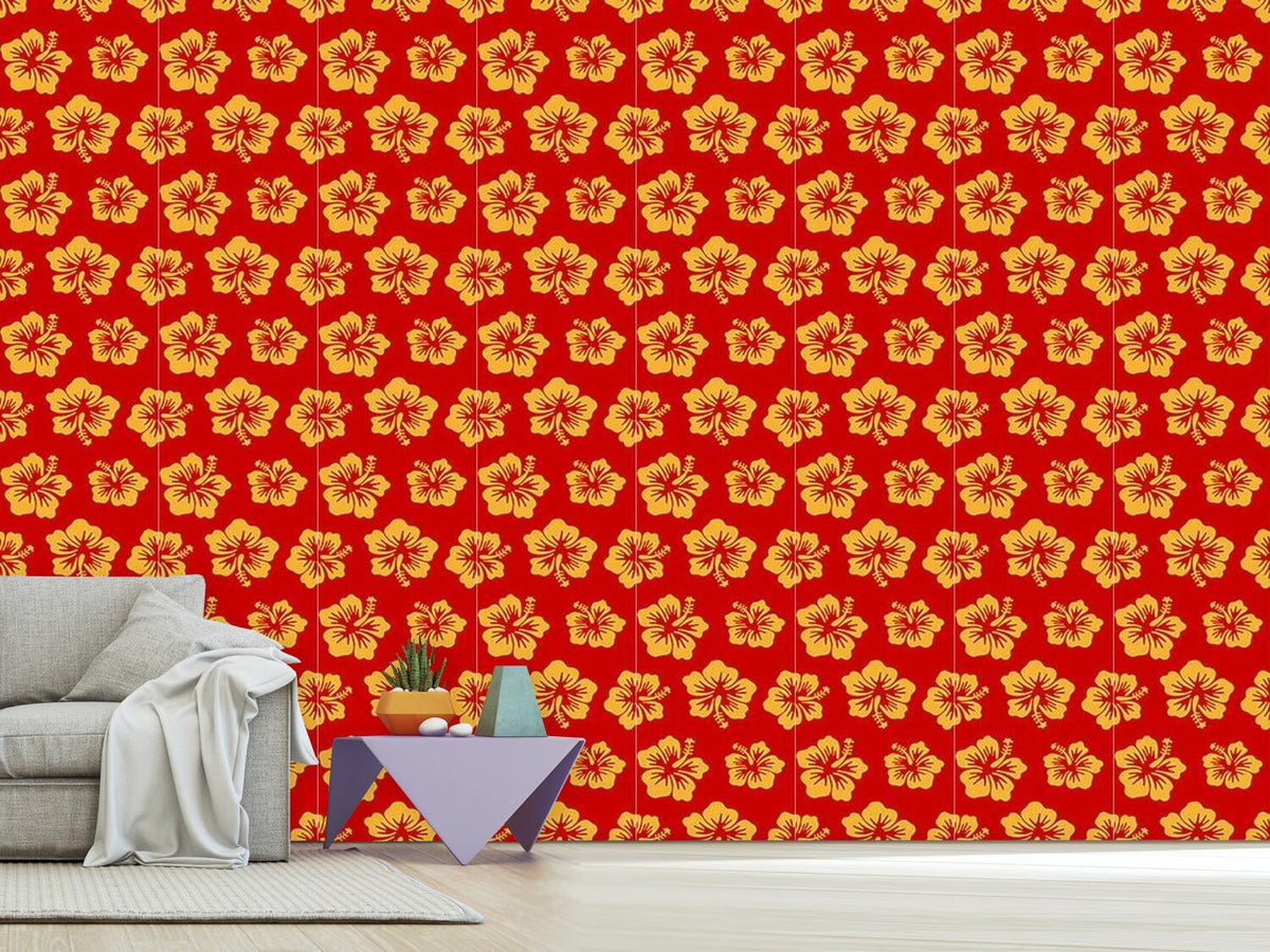 patterned-wallpaper-hibiscus-greetings-from-hawaii