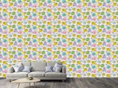 patterned-wallpaper-doodle-blossoms