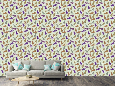 patterned-wallpaper-bouncing-bunnies-purple