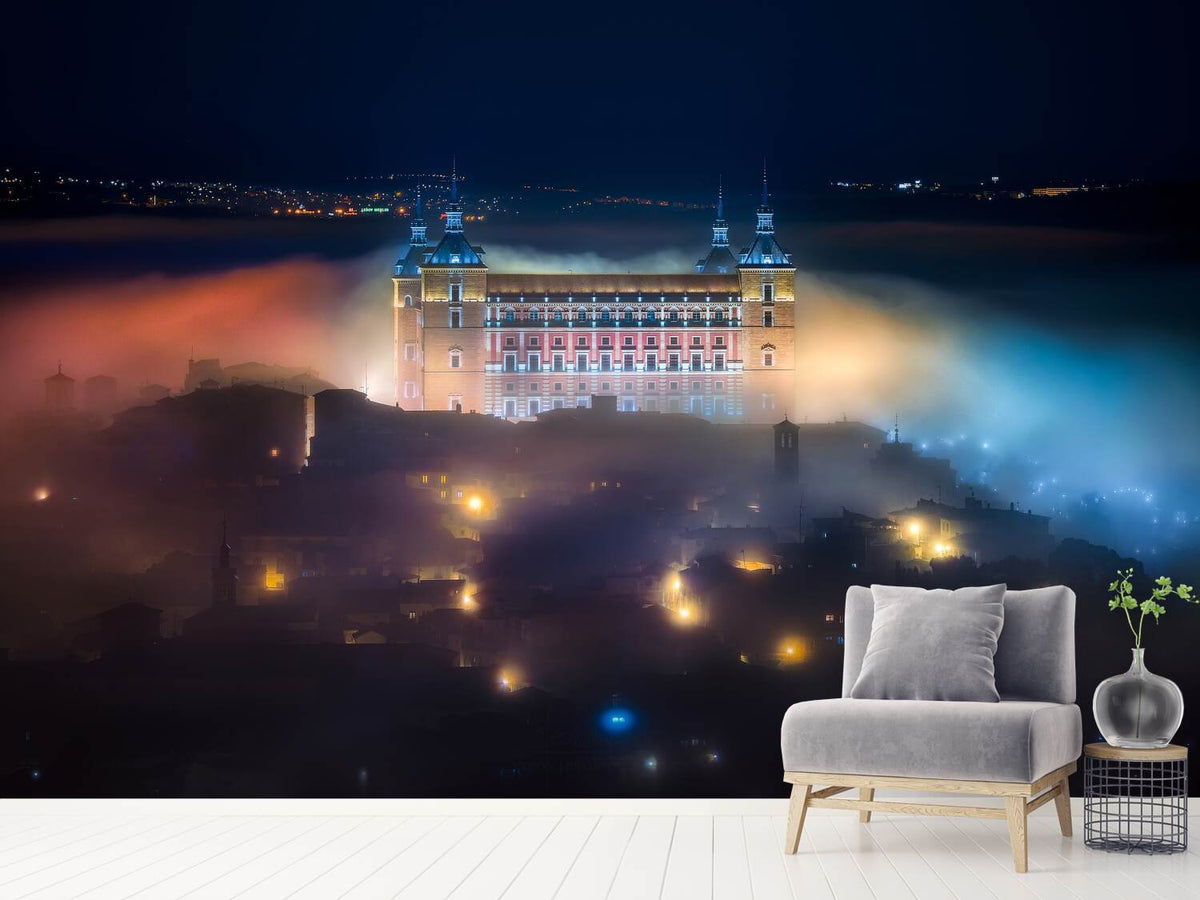 photo-wallpaper-mystic-foggy-night-in-toledo-city