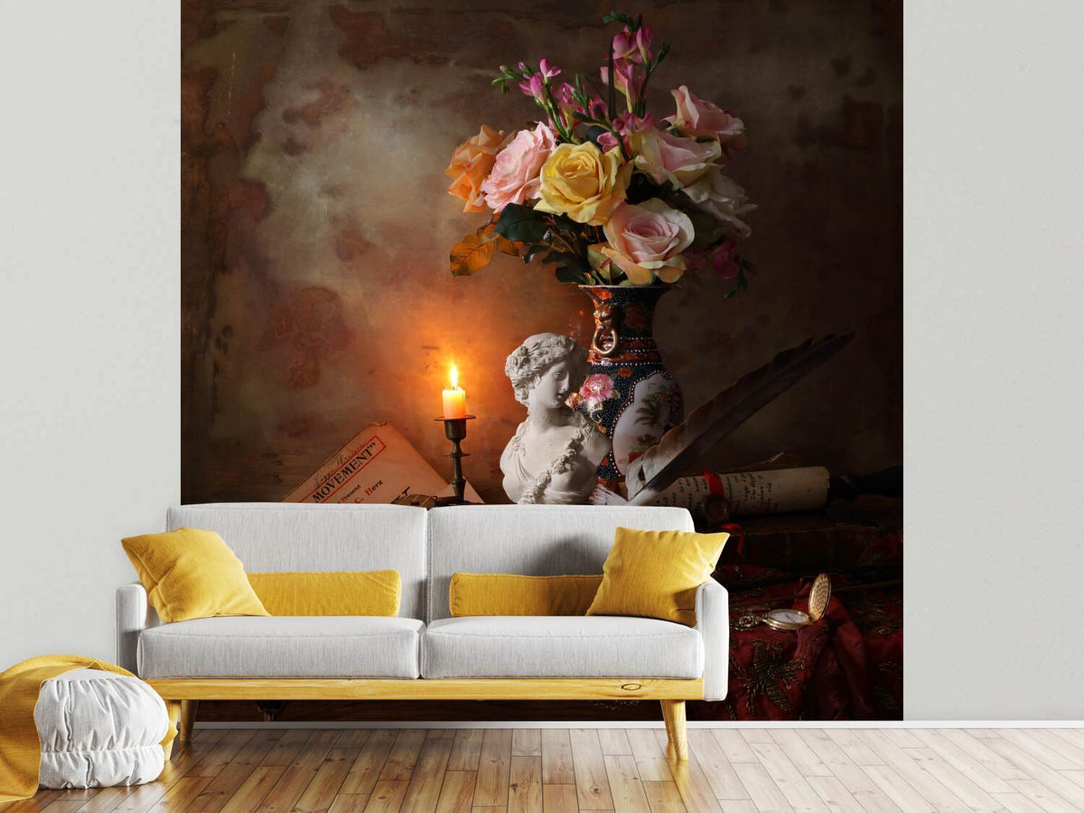 photo-wallpaper-still-life-with-bust-and-flowers